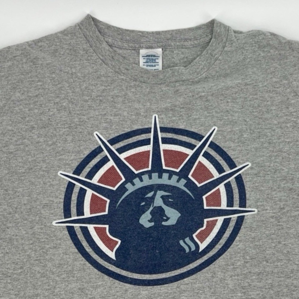 Vintage Y2K New York Rangers Lady Liberty T-Shirt Mens XL Heather Gray RARE